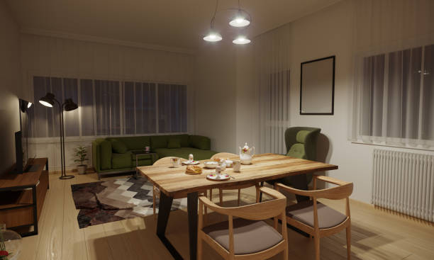 istock Minimalist Living Room Interior 1320318416