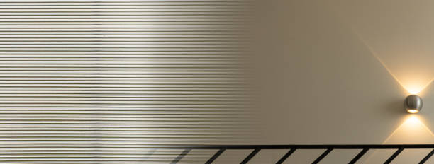 lamp light and modern black and white architecture abstract banner background