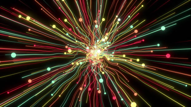istock Tangled ball fluttering energy lines 1320324272