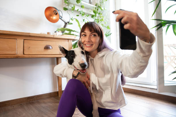 istock Young women with her dog 1320324489