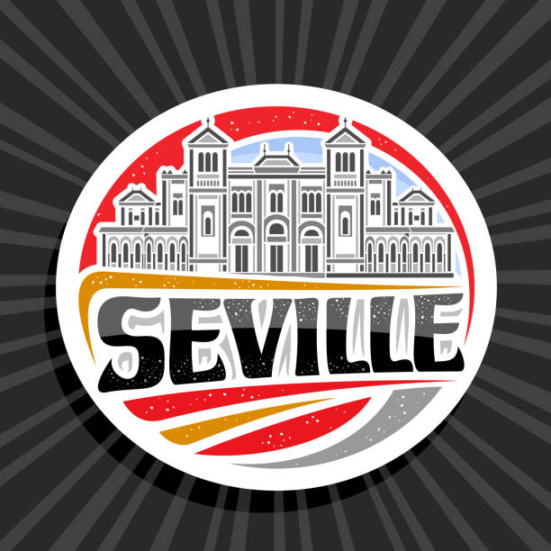 illustrazioni stock, clip art, cartoni animati e icone di tendenza di segno vettoriale per siviglia - seville spanish culture spain town square