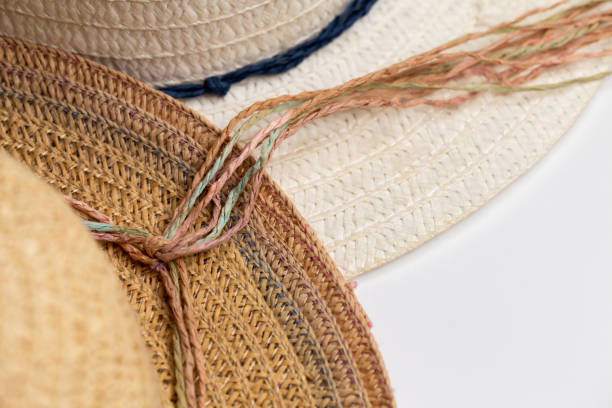 istock A bright straw hat isolated on a white background. 1320330553