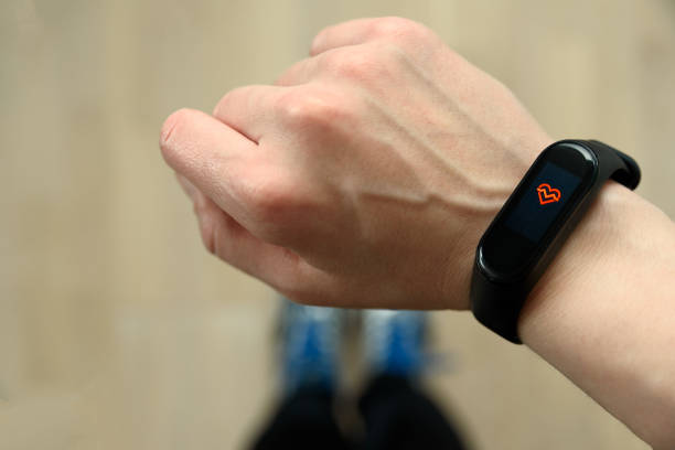 istock Hand with fitness tracker 1320331389