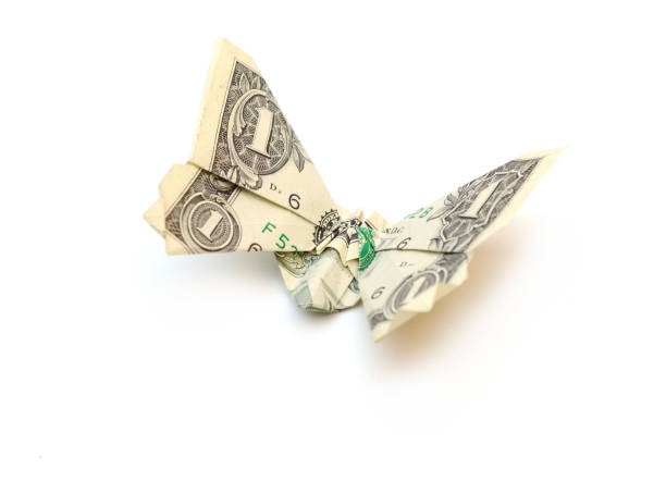 istock Dollar folded origami style into a butterfly 1320336940