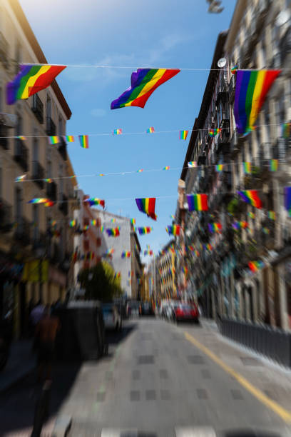 istock Rainbow Flag Gay Rights Pride in Chueca district, Madrid 1320337569