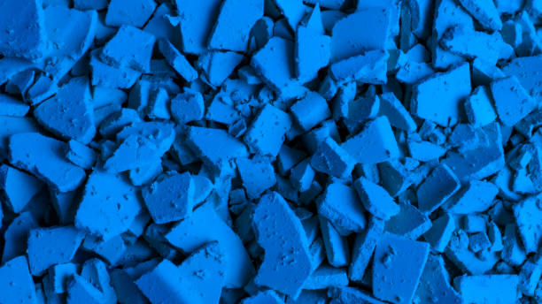 istock blue flat copper carbonate stones. macro photo. 1320338165
