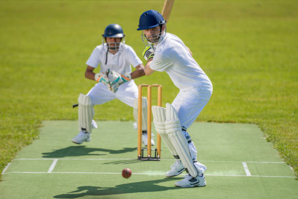 istock Batsman in stance ready to hit the ball 1320338924