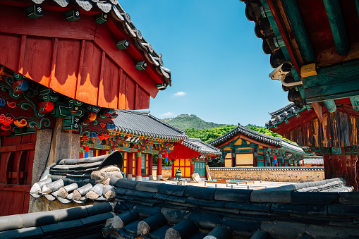 Gimhae, Korea - April 24, 2021 : Royal Tomb of King Suro