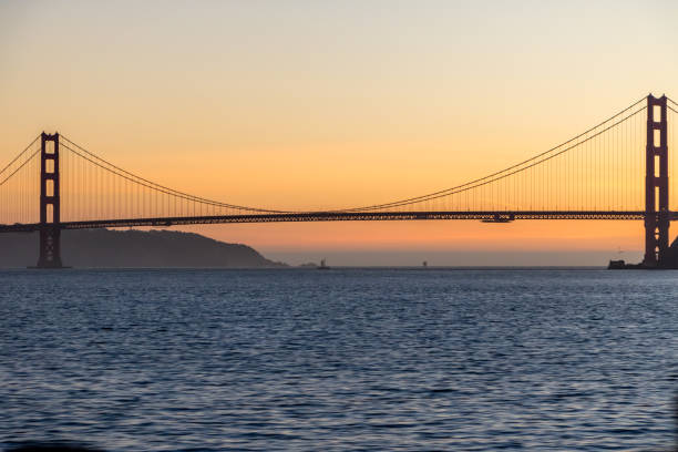 istock San Francisco Bridge with the reddish sky 1320346726