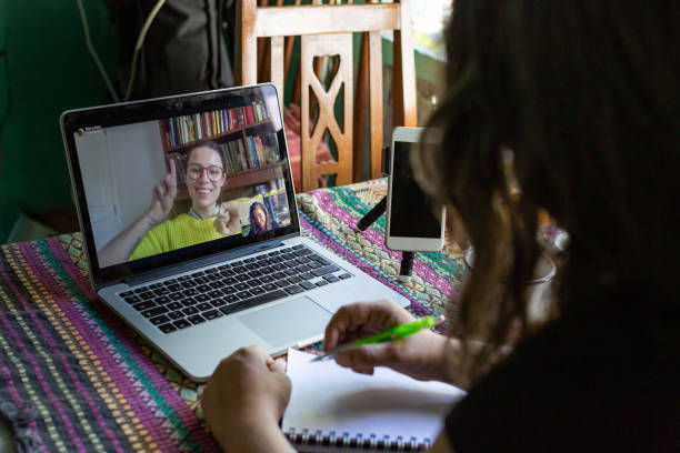 istock Young latina woman working home 1320347975