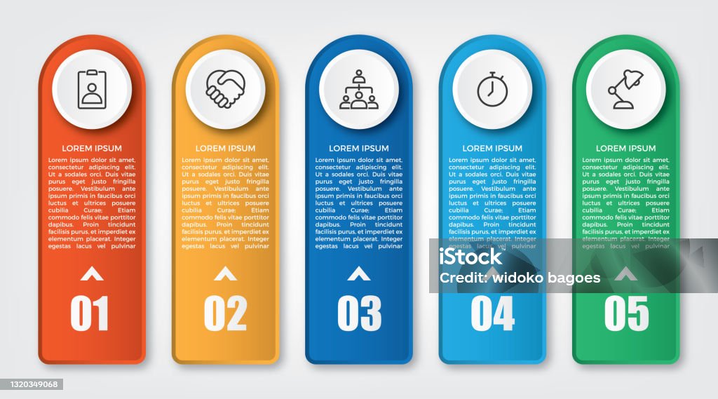 Colorful Business Data Visualization Process Chart Timeline Infographic ...
