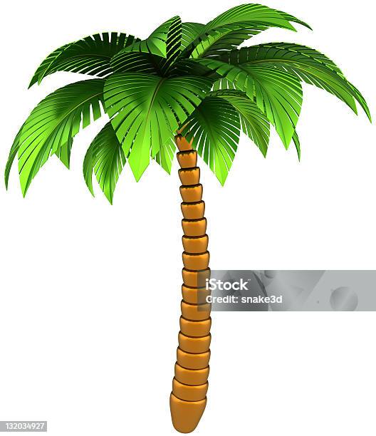 Palm Tree Single Stylized Design Element Stock Photo - Download Image Now - Africa, Beauty, Brown