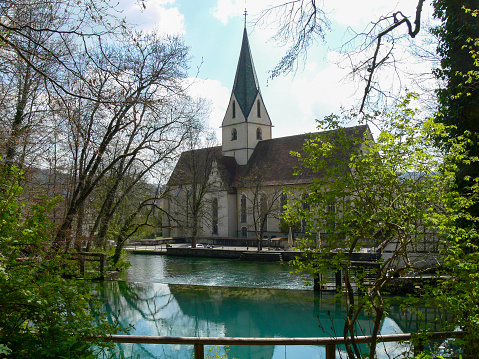 The Blautopf in Blaubeuren in Baden-Württemberg is the second richest karst spring in Germany