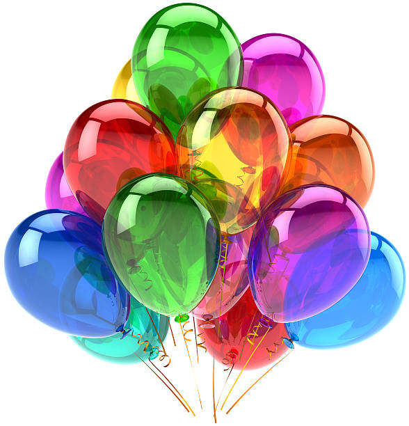 istock Helium balloons party birthday decoration classic multi colored 132035469