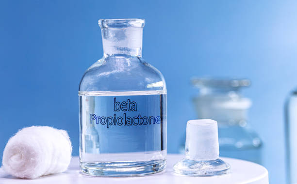 istock glass hospital container with antiseptic, written in English hydrogen peroxide. 1320358428