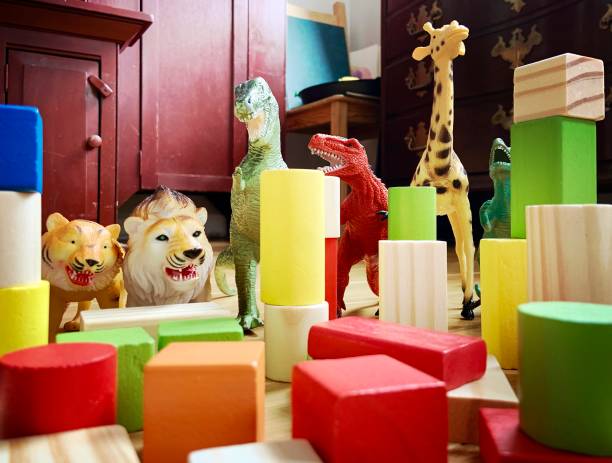 istock Make Believe with Toy Animals and Blocks 1320363566