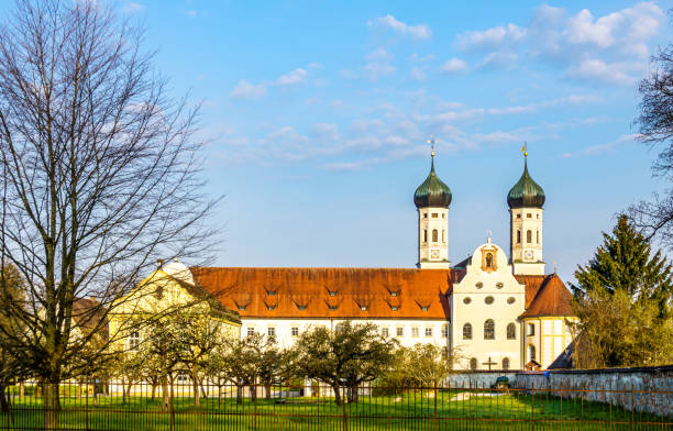 famous benediktbeuern monastery in bavaria - germany