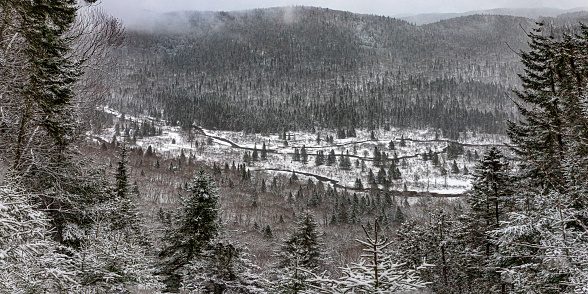 Jacques Cartier National Park in winter. Jacques Cartier National Park in winter.