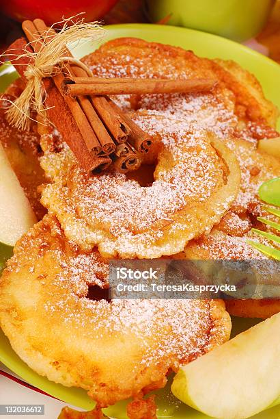 Apple Fritters For Child Stock Photo - Download Image Now - Apple - Fruit, Pancake, Fritter