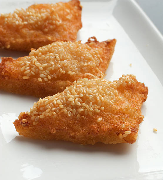 Prawn toast with sesame seed Chinese dim sum