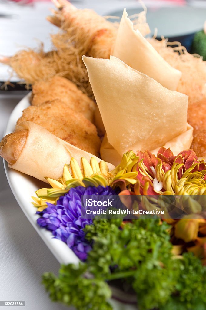 Comida chinesa, rolinho primavera - Foto de stock de Amarelo royalty-free