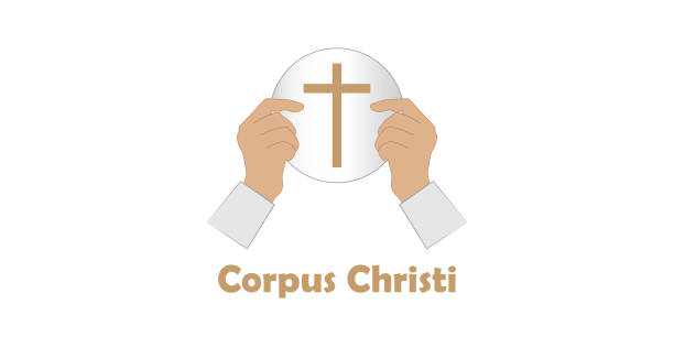 ilustrações de stock, clip art, desenhos animados e ícones de corpus christi catholic religious holiday - consecrated
