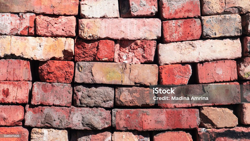 Color Brick Stack Red Bricks A Stack Of Bricks Red Brick Wall Stock Photo - Download ...
