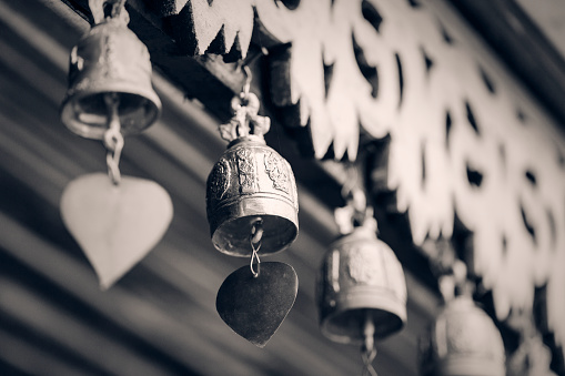 Wind bells at Wat Phra That Doi Suthep temple in Chiang Mai, Thailand