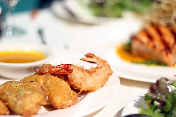 Fried shrimp fritters