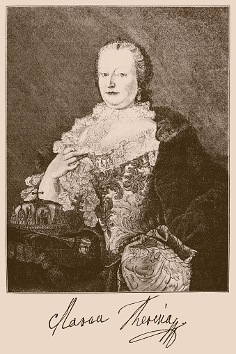 Illustration of a Maria Theresa Walburga Amalia Christina was the ruler of the Habsburg dominions from 1740 until her death in 1780, and the only female to hold the position