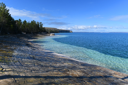 Lake Superior at the Pictured Rocks National Lakeshore, near Munising, Michigan state, USA.