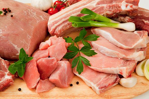 istock Different cuts of meat on a chopping board 132040760