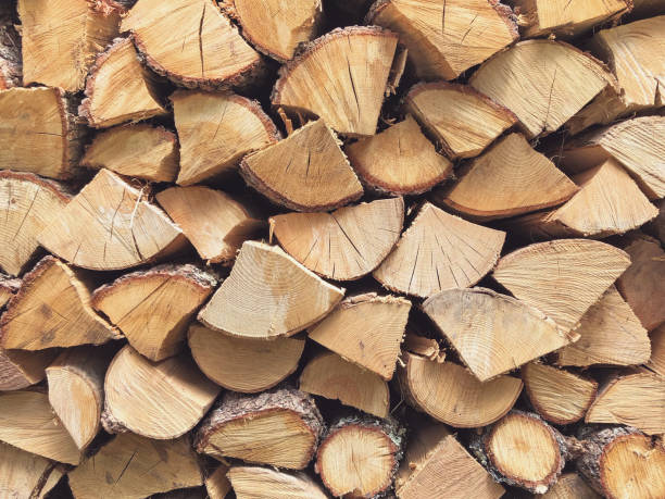 istock Stacked wood set for fireplace 1320411662