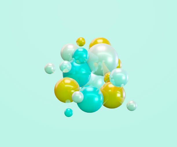 istock abstract colorful balls or bubbles. 3d rendering illustration. Festive poster or banner design . design minimalist . 1320413610