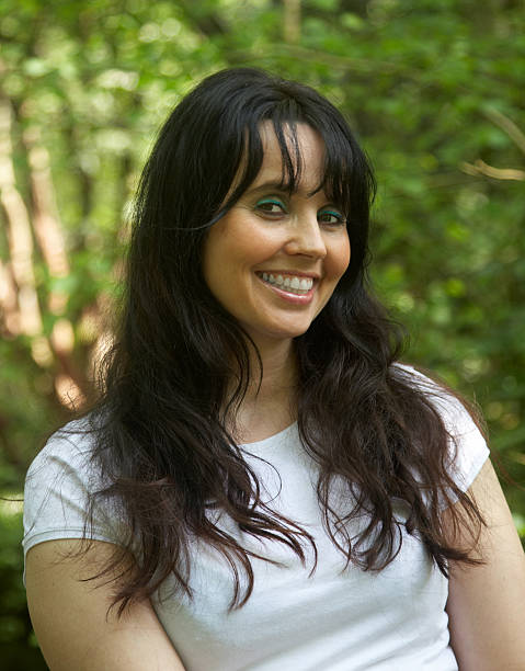 istock Woodland girl hatless smiling 132041402