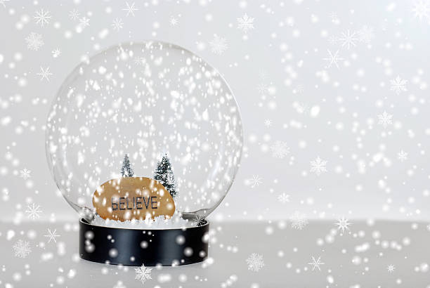 istock Christmas believe snow globe 132042127