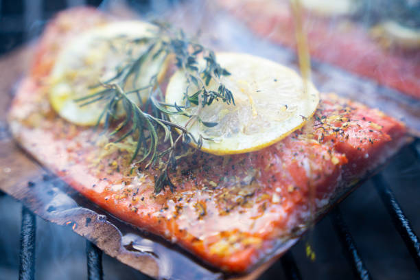 istock Salmon on the Grill 1320423493