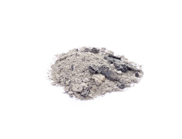 Pile of wood ashes. Pile of wood ashes isolated on a white background. ash stock pictures, royalty-free photos & images