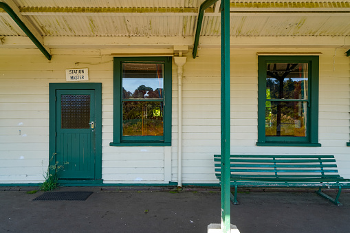 KiwiRail Scenic Journeys, Stastion Master Room of National Park Train Station at New Zealand.