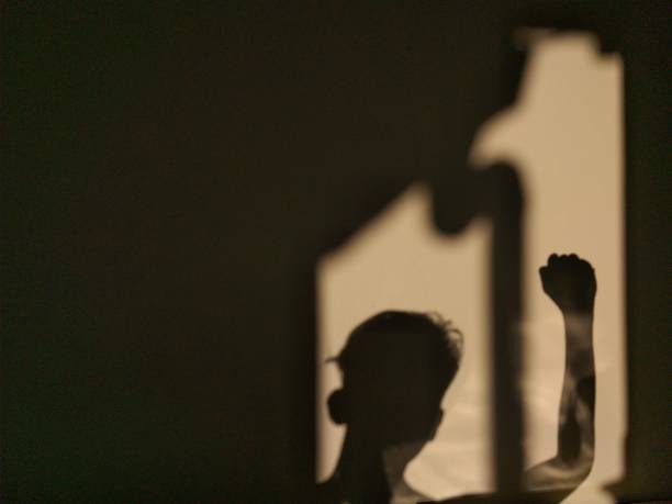 istock human shadow photo on the wall 1320433154