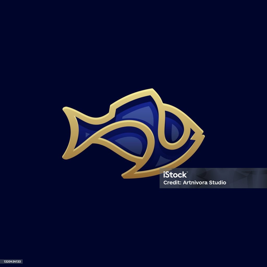Fish Gradient Vector Illustration Fish Gradient Line Art Style Stock Illustration ...