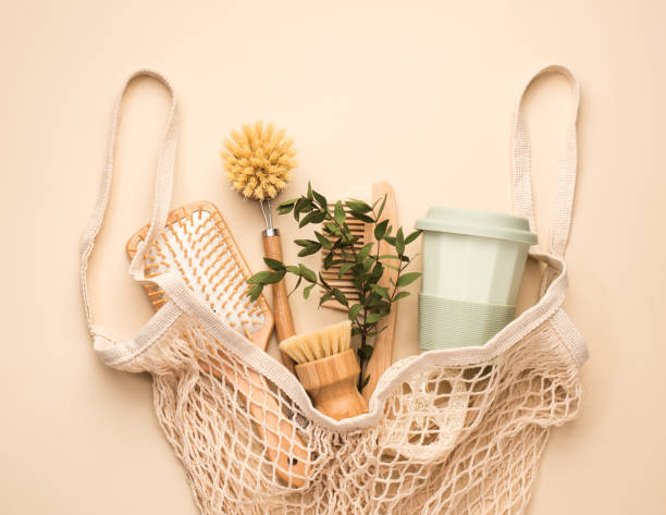 istock Zero waste and eco-friendly lifestyle. Bathroom and kitchen supplies 1320449164