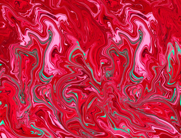 istock Abstract bright fluid pink red background with green wavy lines. Art trippy digital backdrop. Curved shapes illustration. Vibrant banner. Modern Template. Swirl. Marble texture. Vertical flyer. Rock. 1320449940