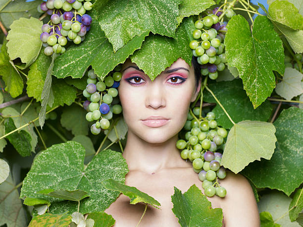 Grape goddess stock photo