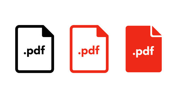 pdf document file format icon set pdf document file format icon set, Template, web computer file stock illustrations