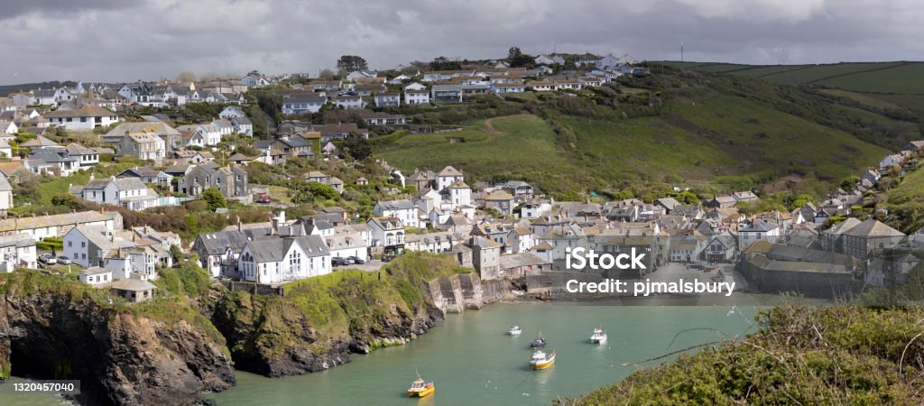 Port Isaac Harbour, Cornwall Taken in Cornwall in May 2021 Port Isaac Stock Photo