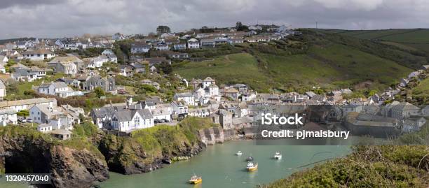 Port Isaac Harbour Cornwall Stock Photo - Download Image Now - Port Isaac, Coastline, Color Image