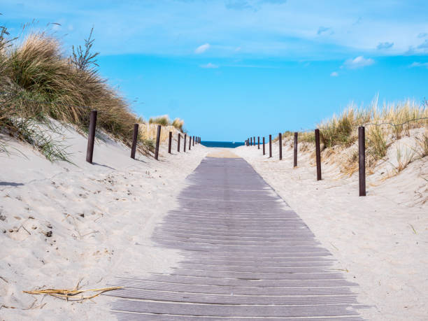 Beach path on the Baltic Sea in Kuehlungsborn Beach path on the Baltic Sea in Kuehlungsborn rostock photos stock pictures, royalty-free photos & images