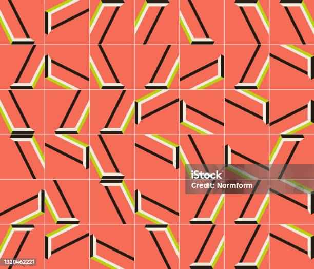 Simple Geometric Pattern Design With Basic Geometry Forms Stock ...
