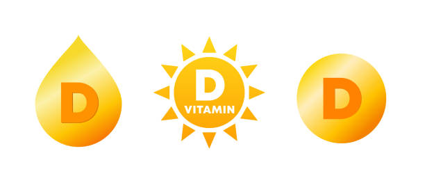 vitamin-d-symbol-set. vitamin-d-quellen: sonne, nahrungs- und nahrungsergänzungsmittel. - sun sunlight symbol sphere stock-grafiken, -clipart, -cartoons und -symbole